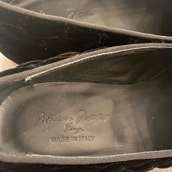 Massimo Matteo Men's Black Quilted Velvet Loafers 8.5 New - Picture 4 of 16